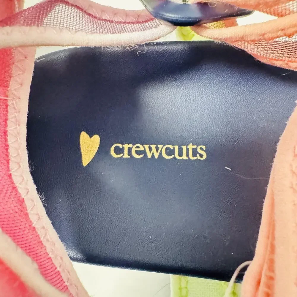 Crewcuts Sandals Kids Girls 5 Multicolor Strappy Hook & Loop Casual Summer Shoes